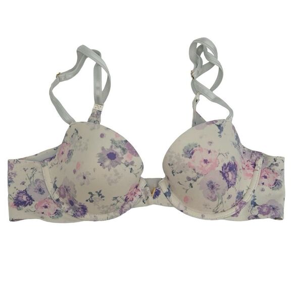 Victoria’s Secret lined Demi floral, print T-shirt bra, size 32B - Picture 3 of 7